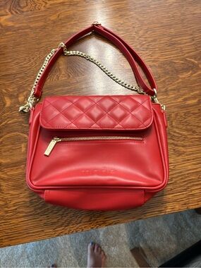 Red handbag